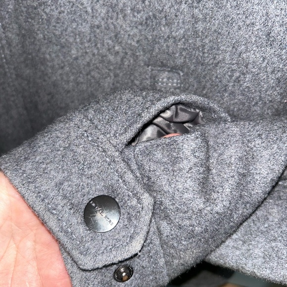 Michael Kors Jacket Mens Small Peacoat Full Zip Wool-blend  Gray Preppy Coat - Picture 3 of 14
